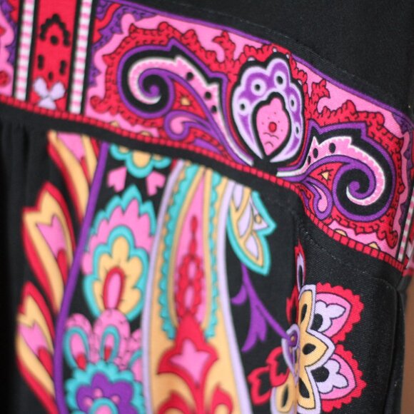 Sandra Darren Sleeveless V-Neck Poly Fitted Bodice Women's Size 16 - Picture 4 of 7